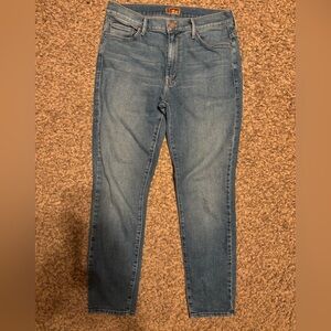 MOTHER Women Skinny Jeans in Medium Blue Denim